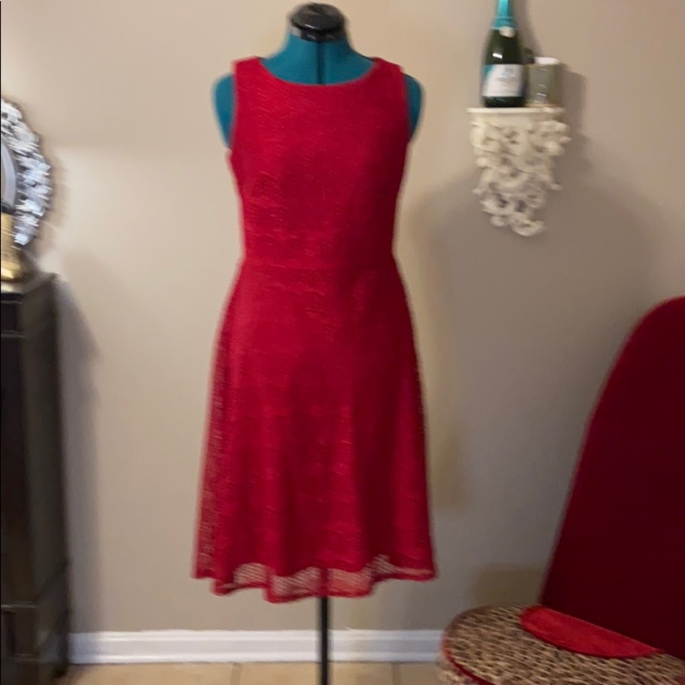 Donnie and Nicole red short dress